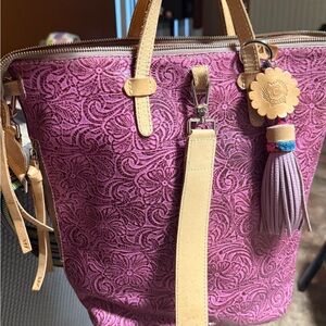 Consuela Mena Sling Pink Embossed Tote Bag